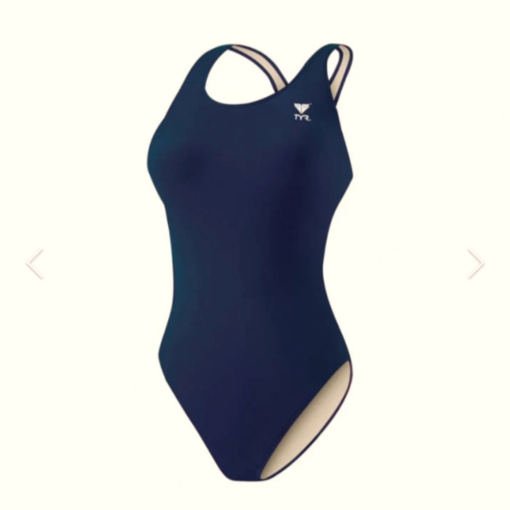 TYR Tyreco Xtralite Lycra Recycled Chlorine Resistant Womens Swimsuit Sz 32